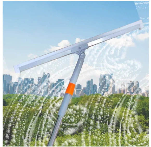 Rodo e Vassoura de Silicone com Cabo Telescópico