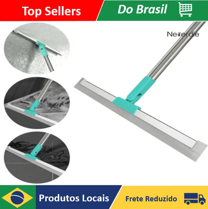 Rodo e Vassoura de Silicone com Cabo Telescópico