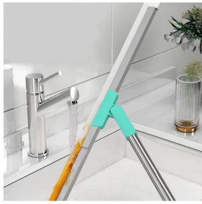 Rodo e Vassoura de Silicone com Cabo Telescópico