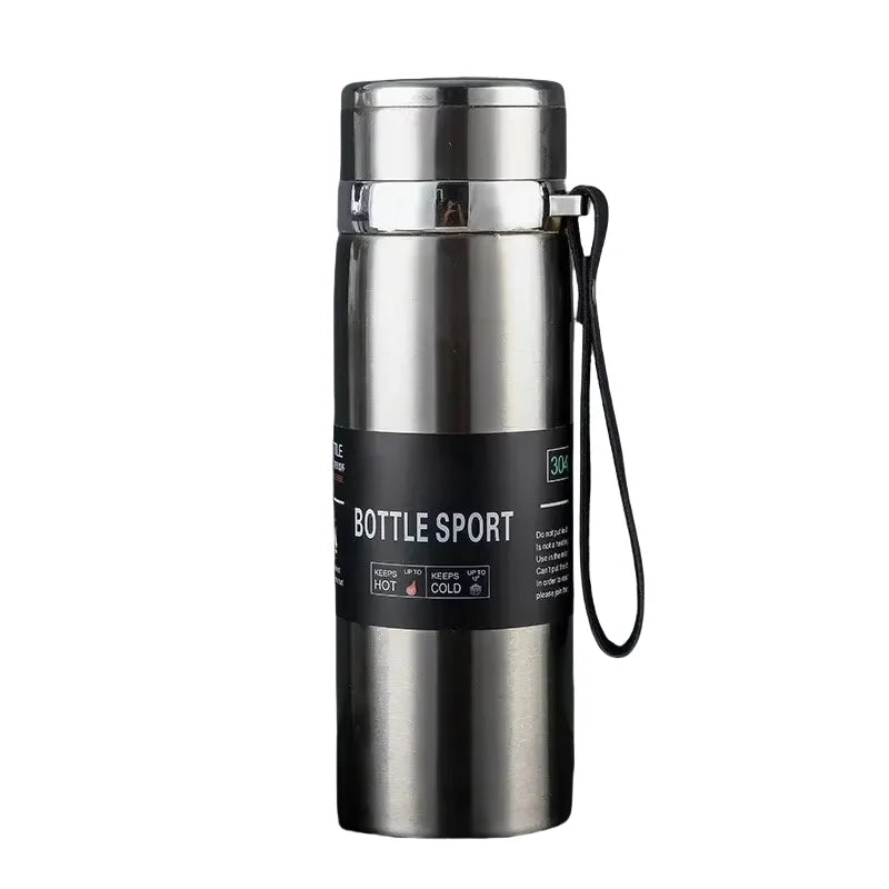 Garrafa Térmica Inox 1L – Mantém Quente ou Gelado por Muito Mais Tempo
