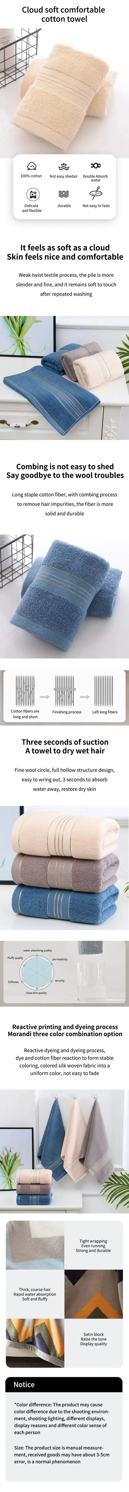 Kit com 2 Toalhas de Algodão – Macias, Grossas e Super Absorventes