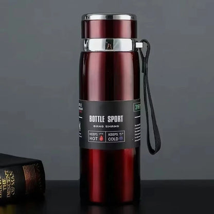 Garrafa Térmica Inox 1L – Mantém Quente ou Gelado por Muito Mais Tempo