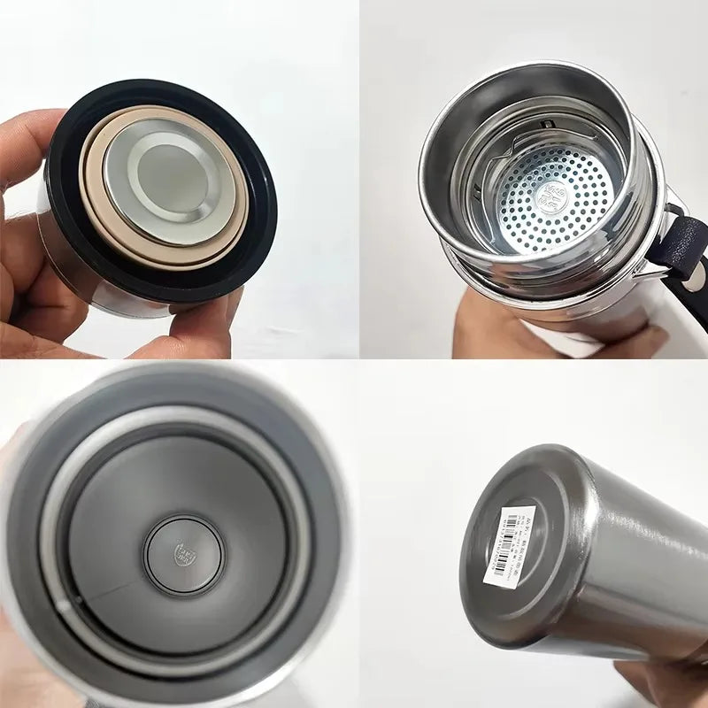 Garrafa Térmica Inox 1L – Mantém Quente ou Gelado por Muito Mais Tempo