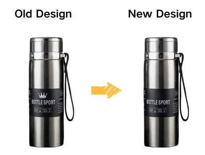 Garrafa Térmica Inox 1L – Mantém Quente ou Gelado por Muito Mais Tempo